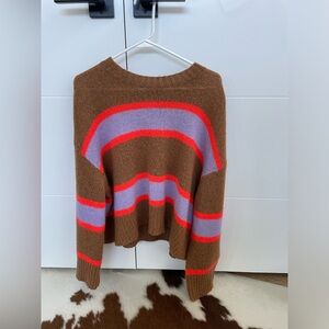 All Saints Gini cropped striped sweater Large